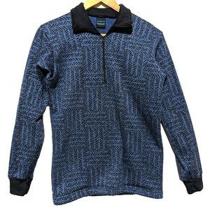 Vintage PATAGONIA Capilene Blue 1/4 Zip Pullover Retro Base Layer USA M 90s